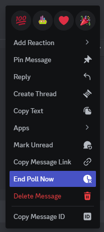 End Poll at any time