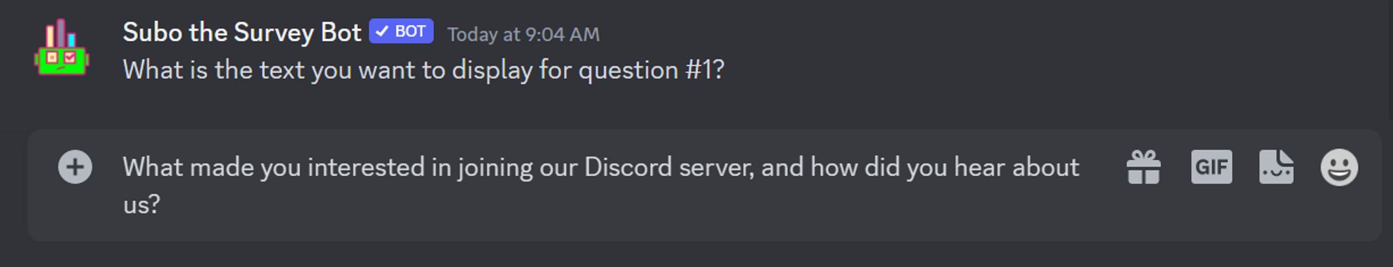 Entering your first question